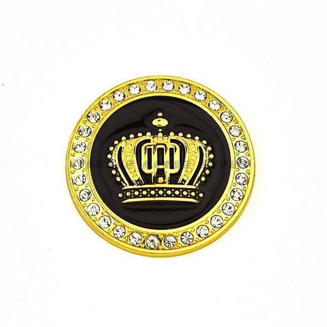 Car Metal Label Modified Diamond Crown Labeling Three-Dimensional 3D Stickers Crown Personality Car Labeling Decorative Sticker Car Body Sticker NBBI