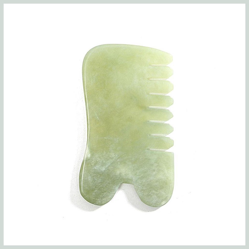 Lược Mát Xa Gua Sha Bằng Đá Ngọc Bích Tự Nhiên Giúp Thư Giãn Cơ Bắp
