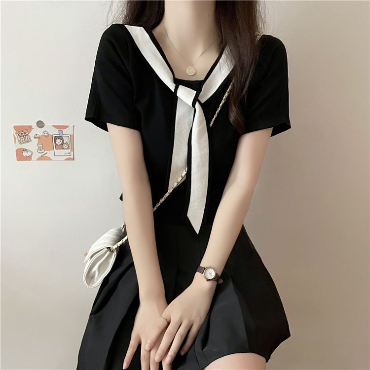 Áo Thun Thiết Kế Mỏng Phong Cách Preppy Thời Trang Mùa Hè Hàng Mới 2023