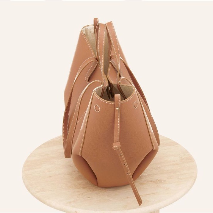 Túi Xách Đeo Vai / Kẹp Nách Chất Liệu Da Bò Họa Tiết Mặt Cười Phong Cách Thời Trang Pháp Dành Cho Nữ