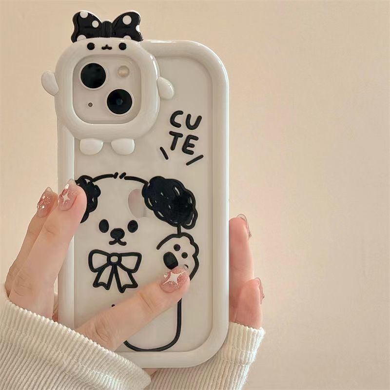 ✅Ốp Điện Thoại Trong Suốt In Hình Chú Chó Hoạt Hình Dễ Thương Cho iPhone 14 / 13pro max 12 11 N5IZ
