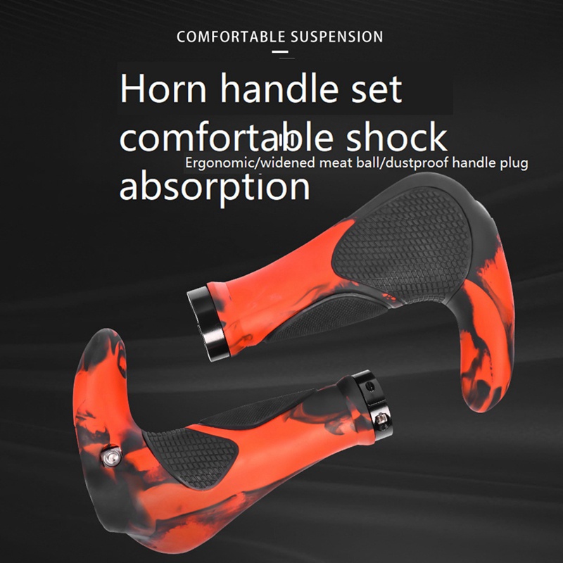 Set 1 Cặp Tay Cầm Xe Đạp Bằng Hợp Kim Nhôm Và Cao Su Màu Xanh Dương