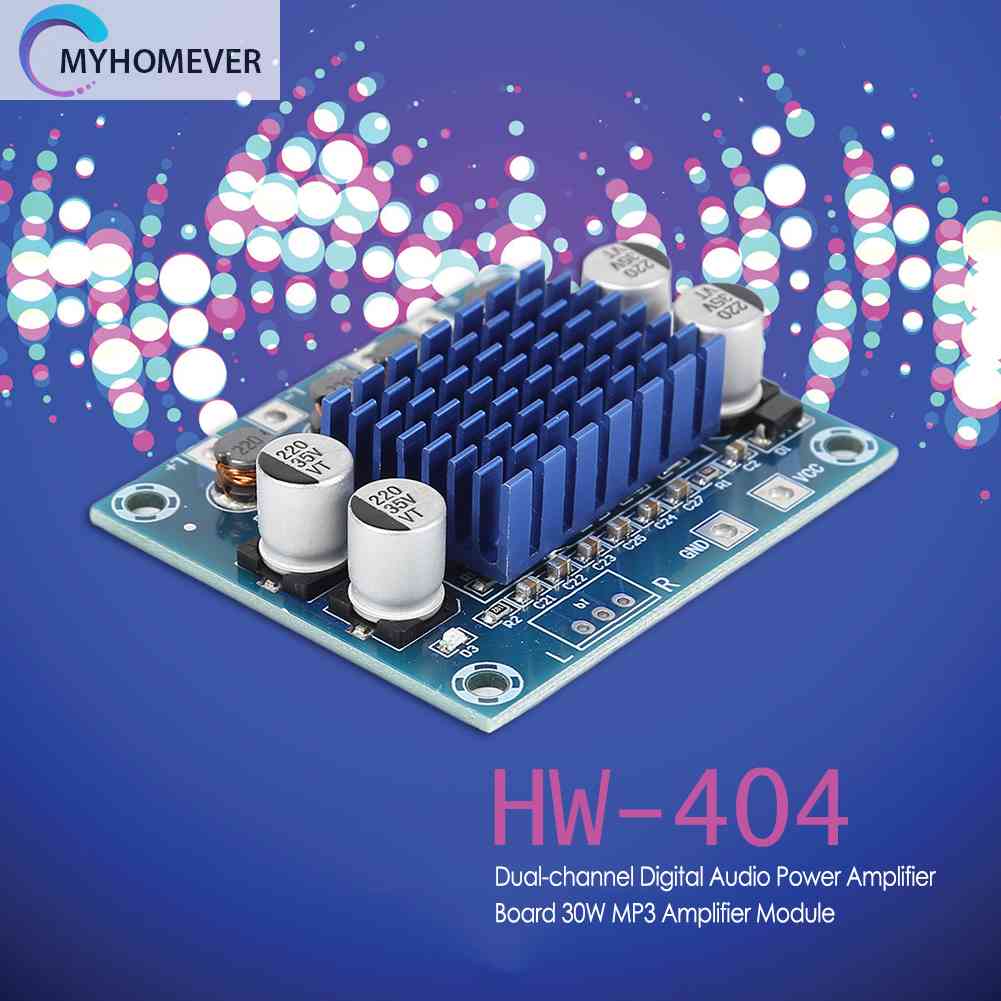Bảng Mạch Khuếch Đại Âm Thanh Kỹ Thuật Số 30W MP3 Kênh Kép