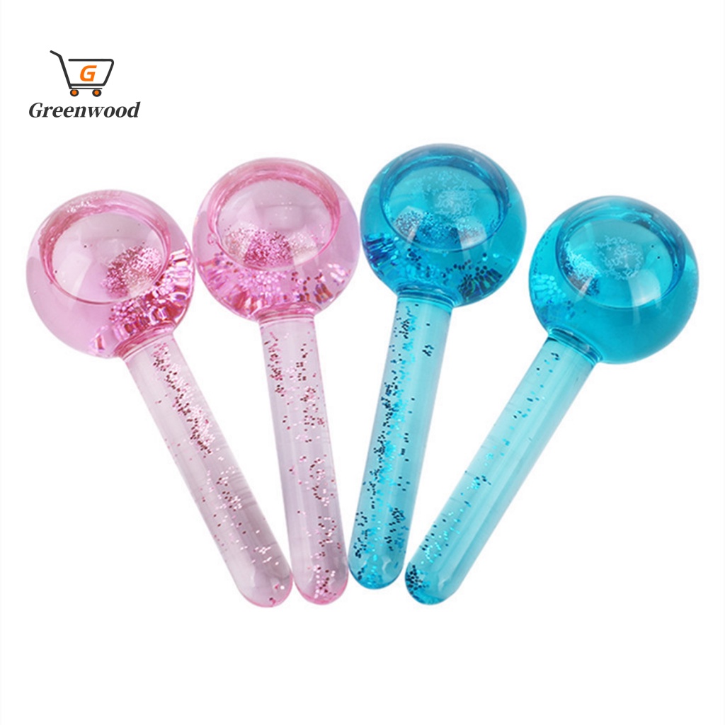Set 2 Quả Cầu Thủy Tinh Làm Mát Tái Sử Dụng Làm Sáng Tông Màu Da