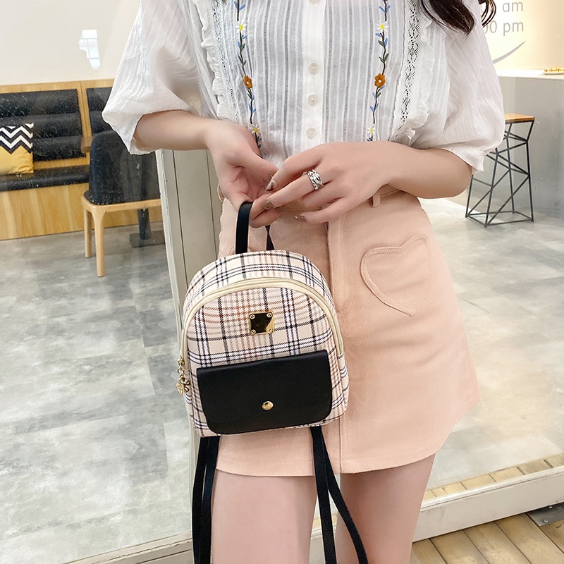 MISCHA Ba Lô Da PU In Họa Tiết Thời Trang Dành Cho Nữ