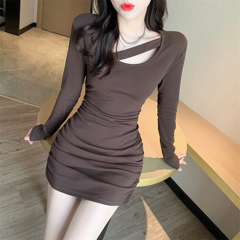 IELGY   Đầm Dáng Ôm Phong Cách Hàn Quốc Thời Trang Cho Nữ