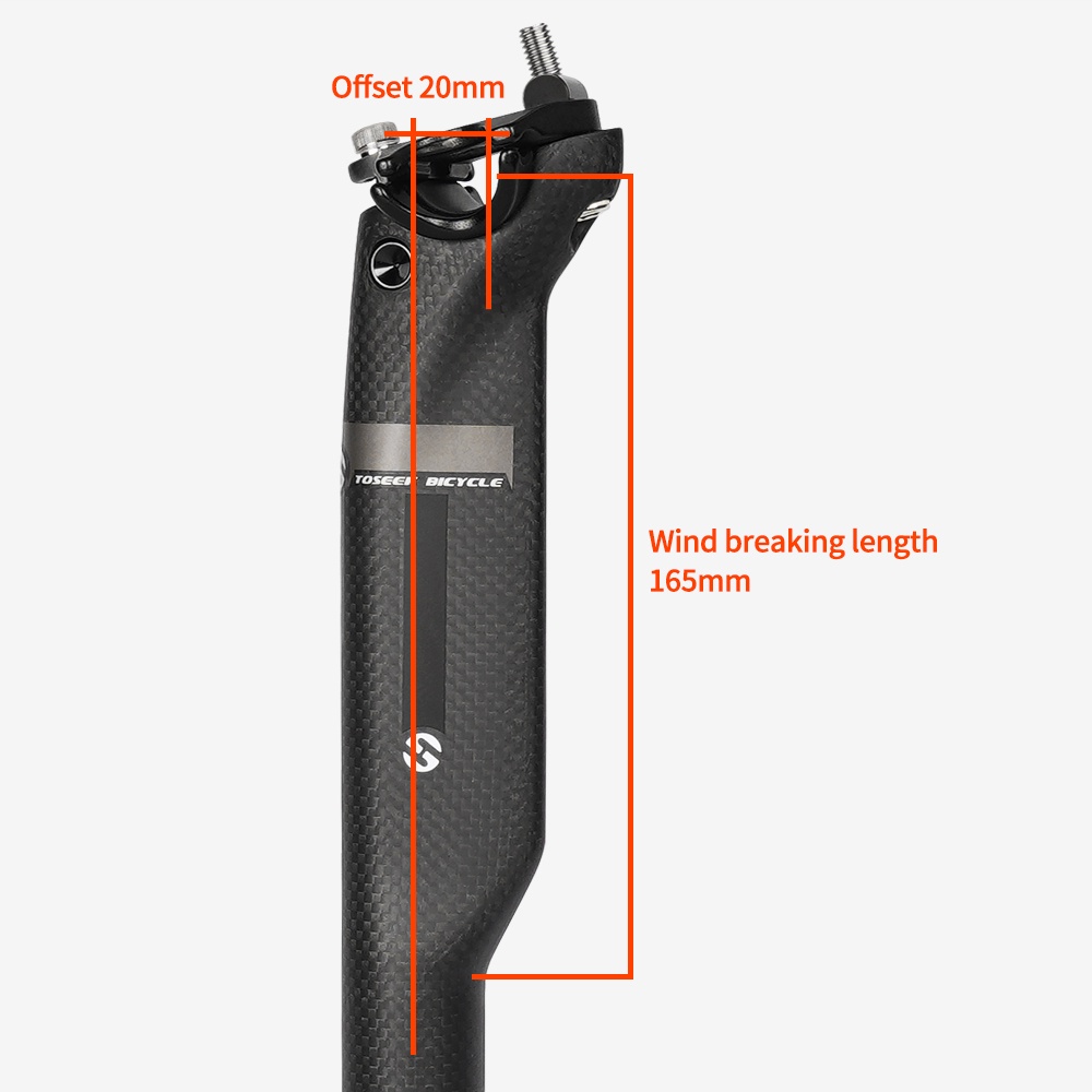 Trục Gắn Yên Xe Đạp Leo Núi Bằng Carbon 20mm Dài 27.2 / 30.8 / 31.6 350 / 400mm