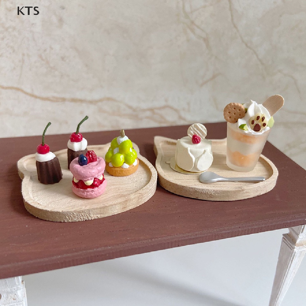 KTS 1Pc 1:12 1:6 Dollhouse Miniature Biscuit Ice Cream Cup Dollhouse Accessories KT