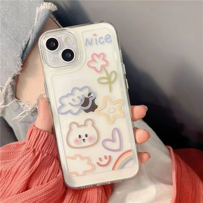 ✅Ốp Điện Thoại Mềm Họa Tiết Hoạt Hình Cho iPhone 14Promax XS / XR / 12 / 13 LQT1