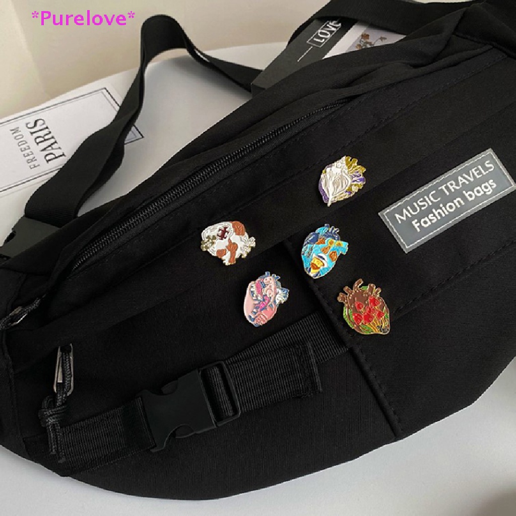 Purelove > Ghim Cài Áo Tráng Men Hình Nấm / Ốc Sên / Trái Tim Dầu Tráng Men Nhiều Màu Sắc Nghệ Thuật