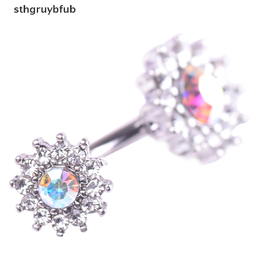 Khuyên RốN HìNh Hoa BằNg ThéP Y Tế
