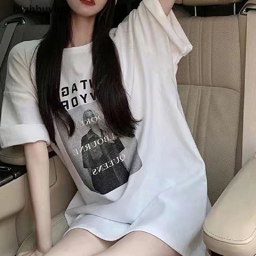 Áo Thun Tay Ngắn Cổ Tròn In Họa Tiết Phong Cách Harajuku Đường Phố Cho Nữ