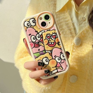 Ốp Điện Thoại Dẻo In Nổi Họa Tiết Spongebob Patrick Ngôi Sao Cho IPhone 11 12 13 14 Pro Max 14 Plus
