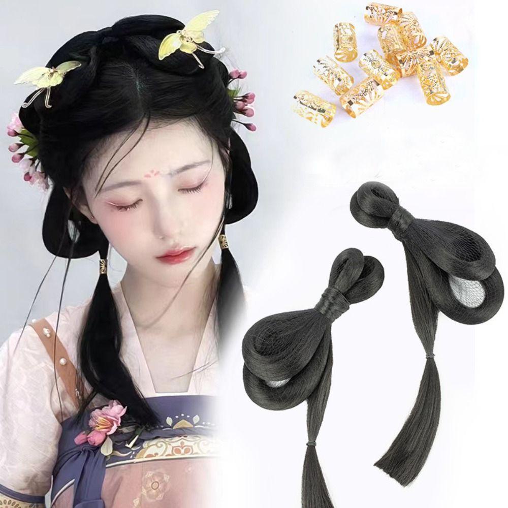 Tóc Giả Mềm Mại Tự Nhiên Hóa Trang Công Chúa Hán Phục Truyền Thống WMES15H