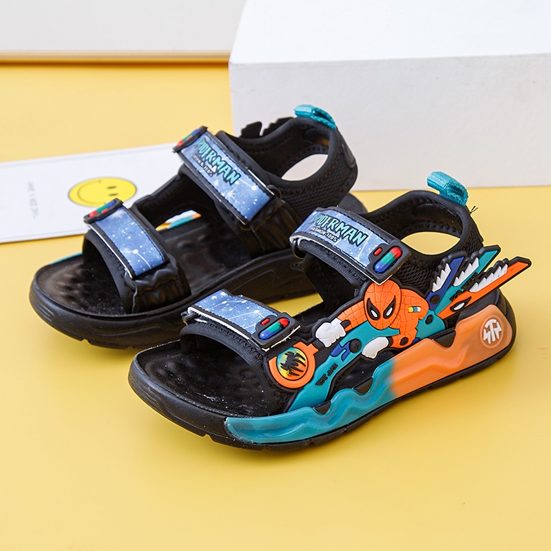 Giày Sandal Thể Thao Chống Trượt Hình Người Nhện Cho Bé