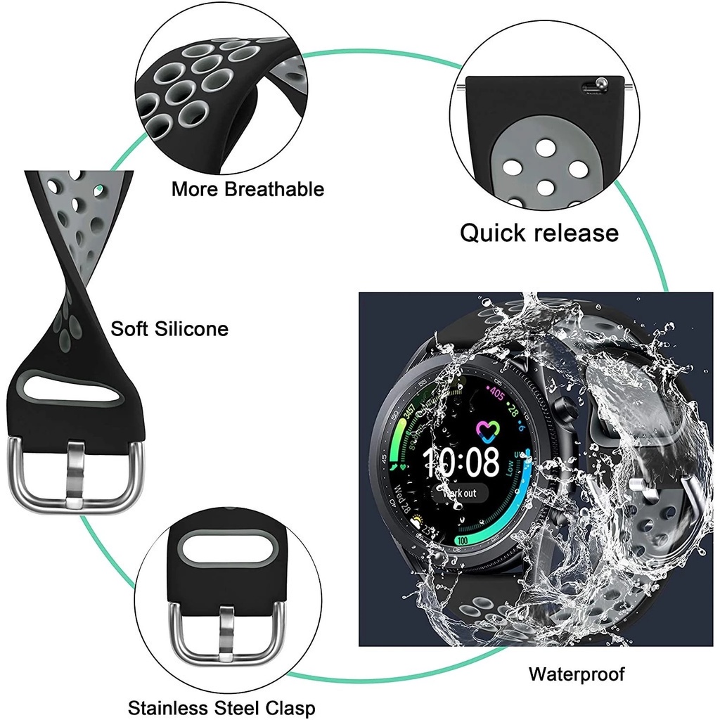 Dây Đeo Silicone Thoáng Khí Thay Thế Cho Đồng Hồ Haylou Solar Plus RT3 Haylou LS16