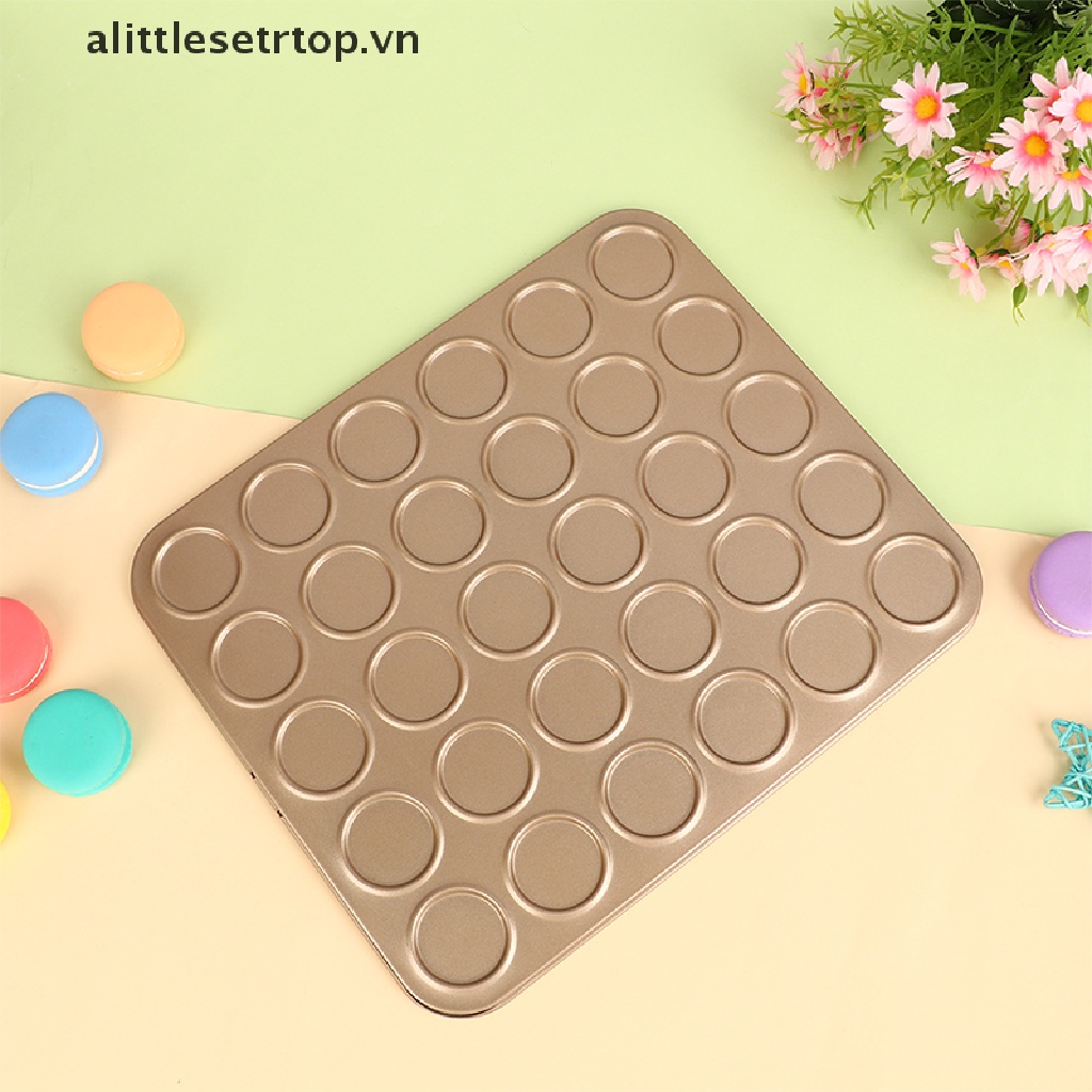 Khay Nướng Bánh Macaron 30 Lỗ Bằng Thép Carbon Chống Dính