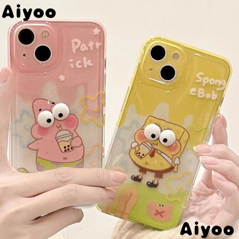 ✅Ốp Điện Thoại Dẻo Họa Tiết Hoạt Hình Spongebob Cho iPhone 14pro 13 11 / 12promax 13promax C42O