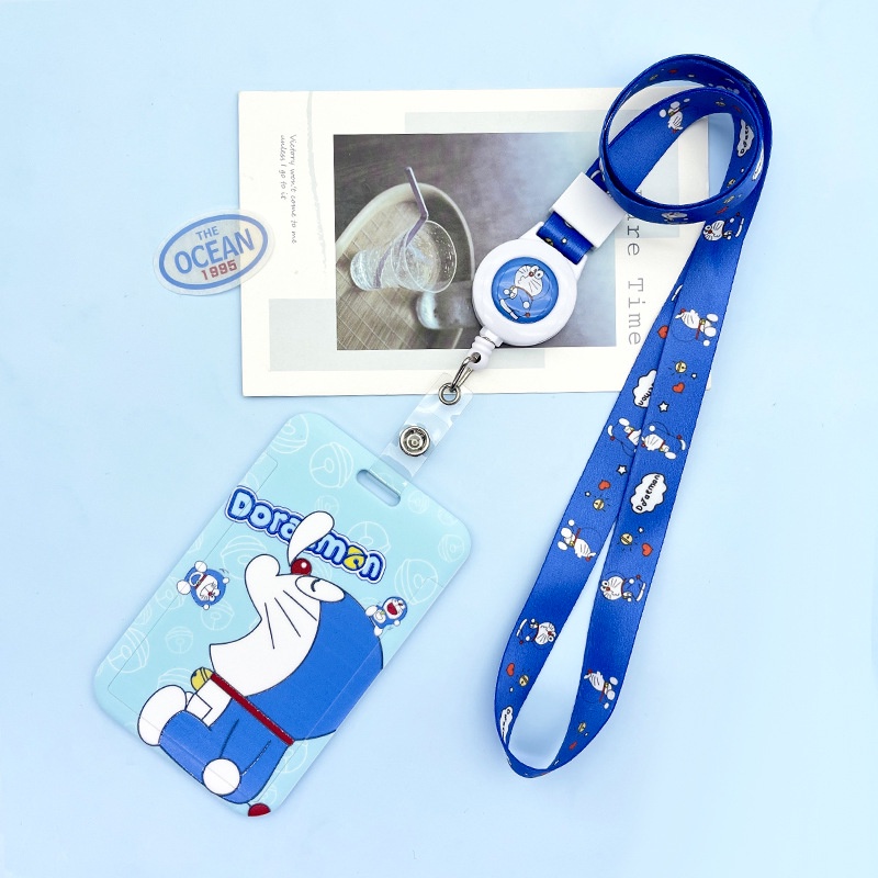 Ví Đựng Thẻ ID Hình Mèo Máy Tinkerbell Doraemon Dễ Thương Có Thể Thu Gọn