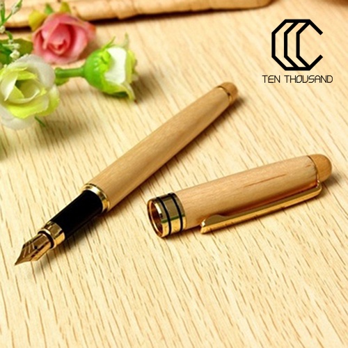 ☼Fashion Student Teacher Wood Fluent Writing Fountain Pen Birthday Business Gift