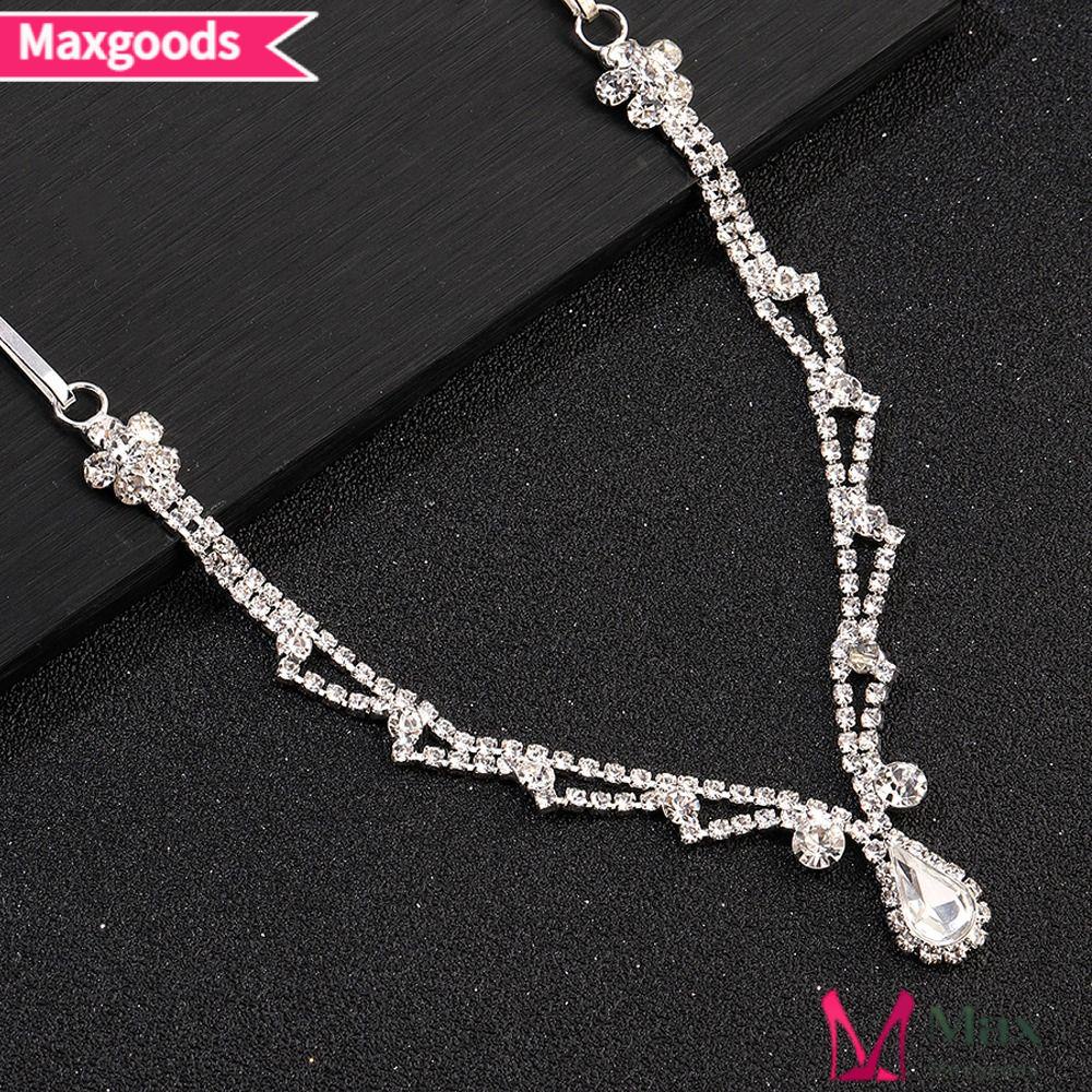 Băng Đô Cài Tóc Đính Đá Hình Giọt Nước Dành Cho Cô Dâu Toàn Bộ