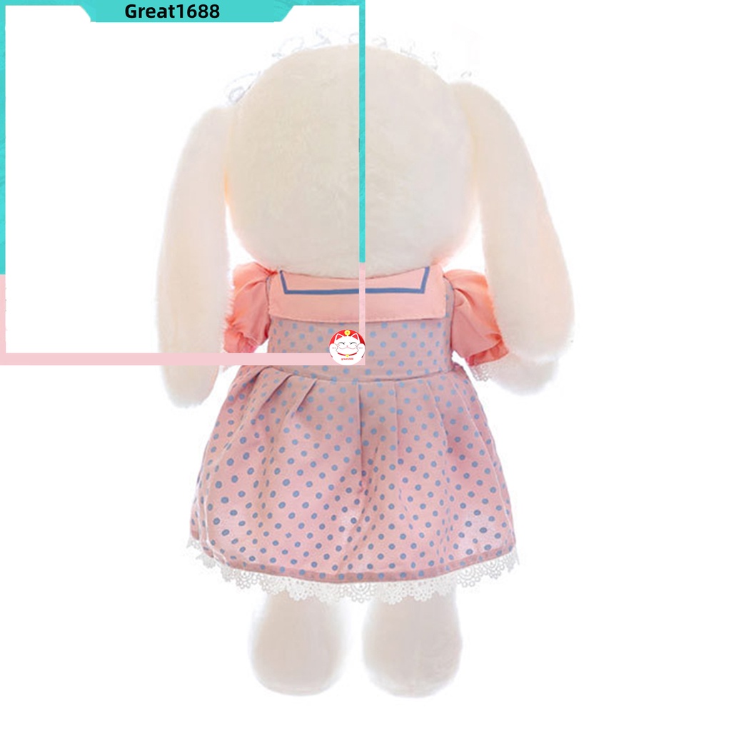 Thỏ Nhồi Bông 50cm Mặc Váy Mừng Năm Mới