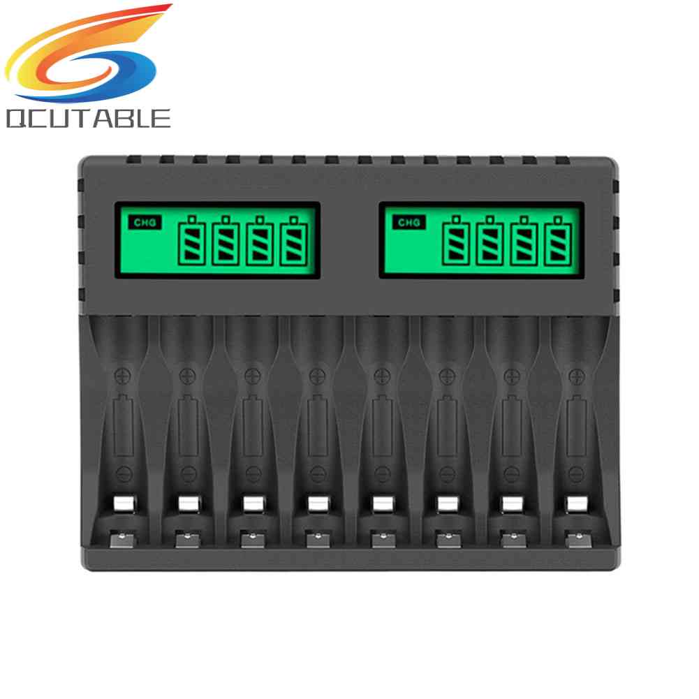 8 Slots DC 5V 2A Smart 1.2V Ni-MH/Ni-Cd AA AAA Rechargeable Battery Charger