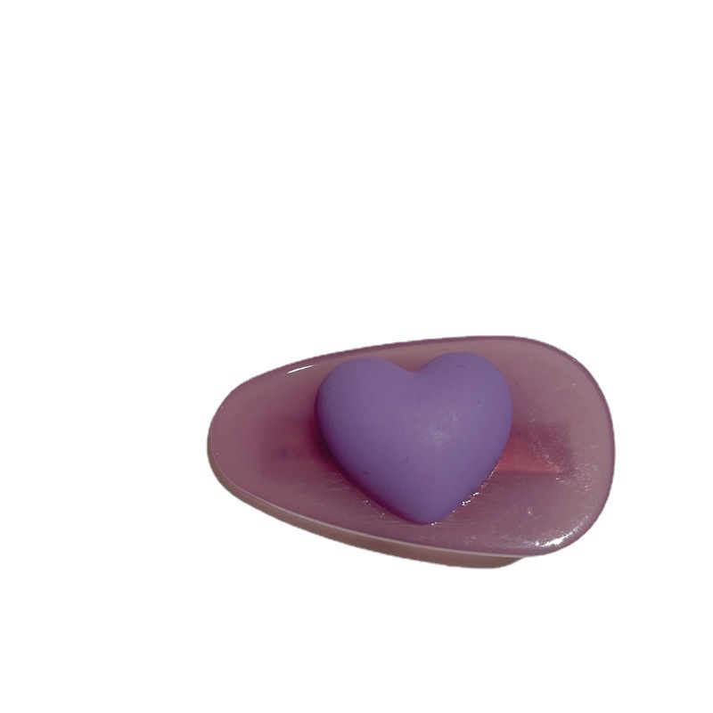 Kẹp Tóc Acrylic Màu Tím In Chữ Phong Cách Hàn Quốc Dễ Thương Dành Cho Nữ