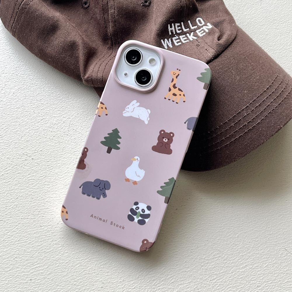 Casing Hard Case Compatible With iPhone11 iPhone12 iPhone12Pro iPhone12ProMax iPhone13 iPhone13Pro iPhone13ProMax 14 14Pro 14Plus 14ProMax Tree Animals Pattern Cover