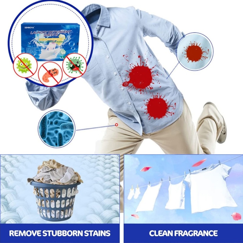 Miếng Giấy Giặt Đồ Chất Liệu Tự Nhiên Tiện Dụng Khi Đi Du Lịch / Cắm Trại