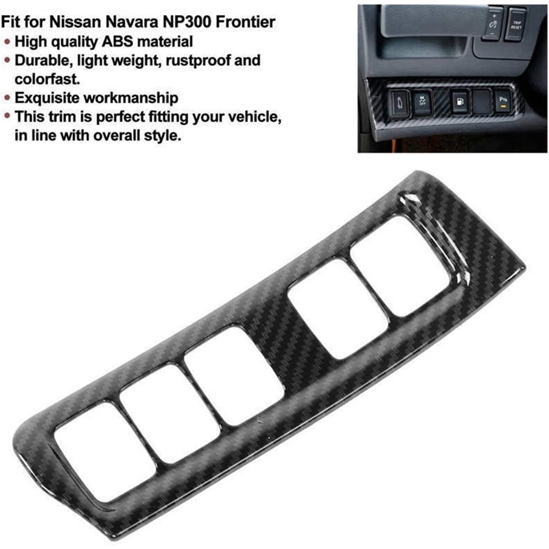 Ốp Công Tắc Điều Khiển Kính Cửa Sổ Xe Hơi Cho Nissan Navara NP300 2016-2021