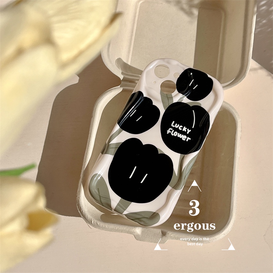 Ốp Điện Thoại TPU Mềm Họa Tiết Hoa Tulip Đơn Giản Cho IPhone 14 13 12 11 Pro Max SE2020 X XR Xs Max 7 8 6 6s Plus