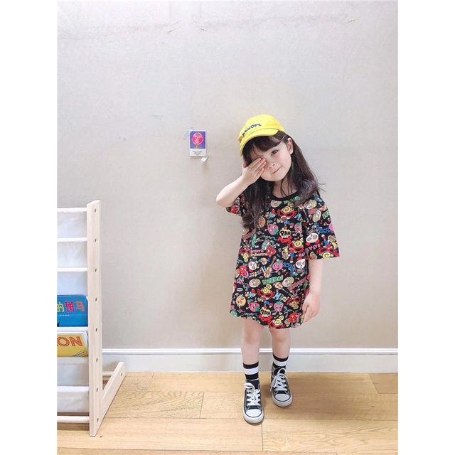 Áo Thun Mùa Hè Tay Cộc In Họa Tiết Trái Cây Hoạt Hình Dễ Thương Hợp Thời Trang Cho Bé 90-140CM