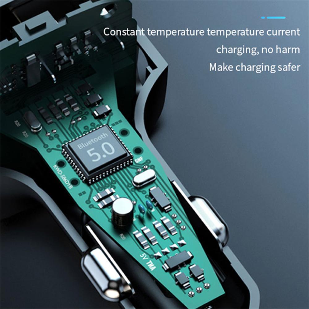 Thiết Bị Thu Phát Bluetooth 5.0 FM MP3 25W PD Sạc Nhanh Cổng Type-C Cho Xe Hơi C5Q2