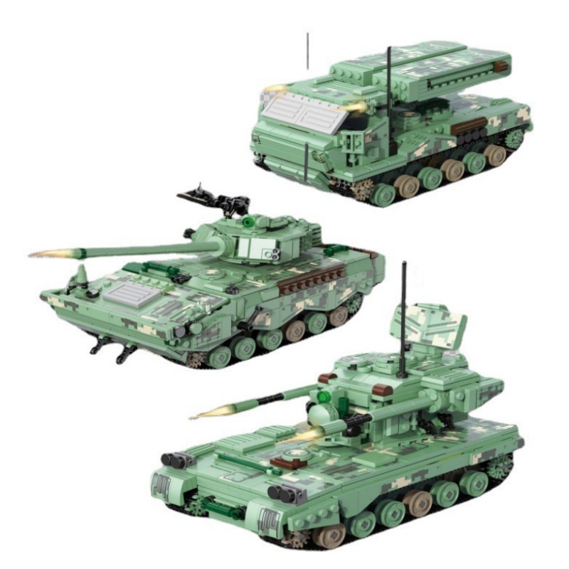 Đồ Chơi Lắp Ráp Xe Tăng Quân Đội 3 Trong 1 WW2