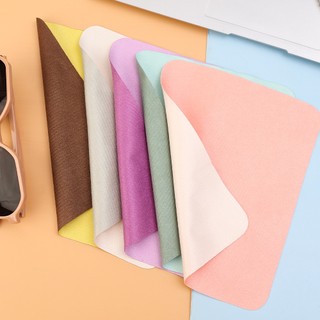 Microfiber khăn lau kính vải da lộn hai màu hai mặt đa năng tiện dụng
