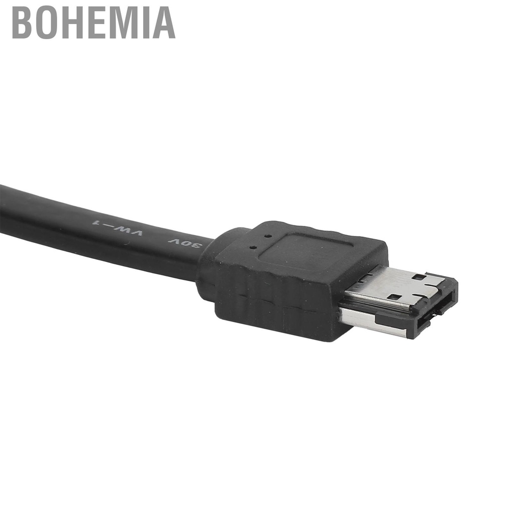 Bohemia Connection Cable ESATA to SATA Male M/M Shielded Extender with Shrapnel for External Hard Drive