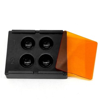 Dental Veneer Storage Box Teeth Patch Shading Light Storage Box 4 holes Dental Membrane Tooth Box Denture Retainer Molar Box