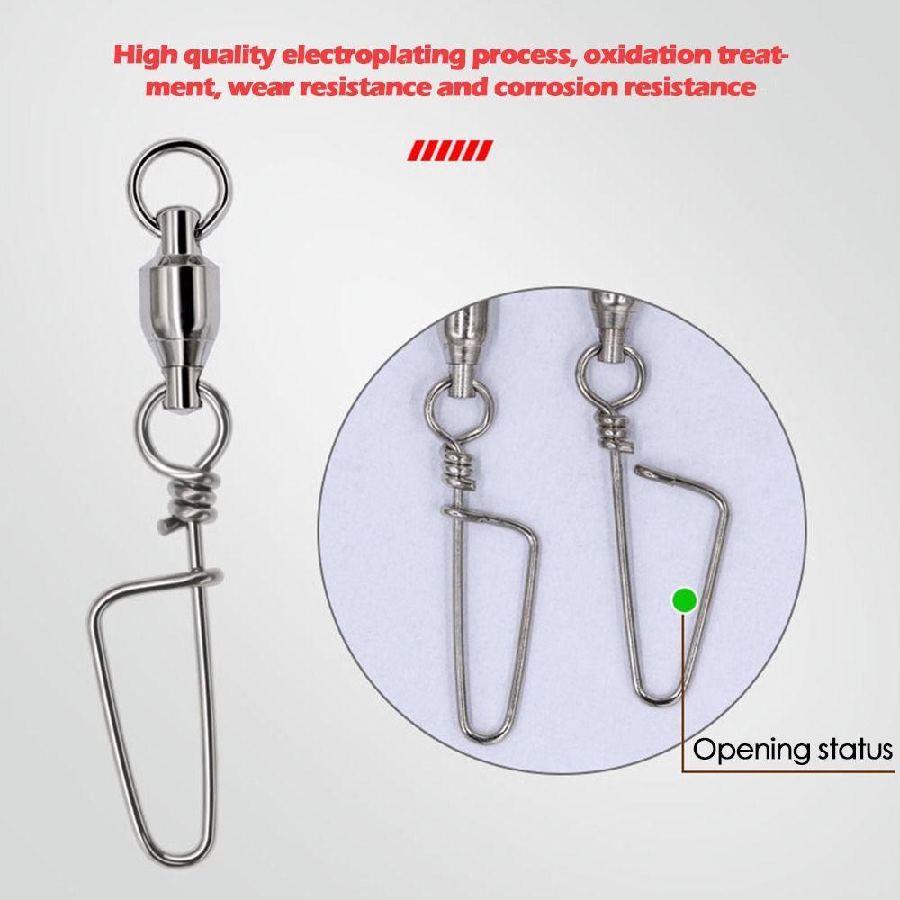 MYRONGVN Set 10 Khóa Câu Cá Bằng Thép Không Gỉ Kích Thước 1 # Đến 8 #