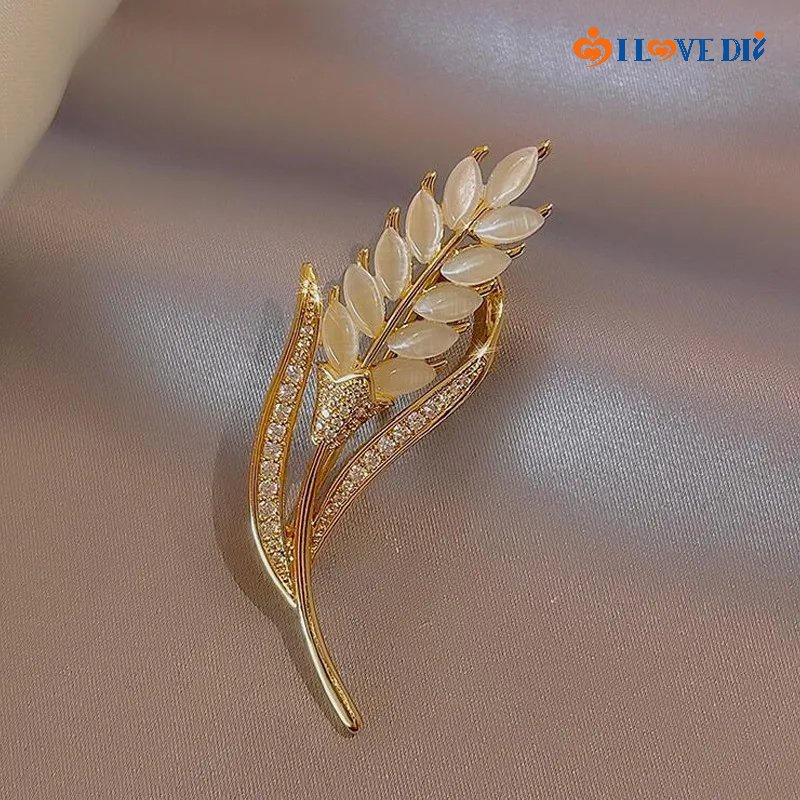 Ghim Cài Áo Hình Tai Lúa Mì Đính Đá Nhân Tạo Thời Trang Cho Nữ