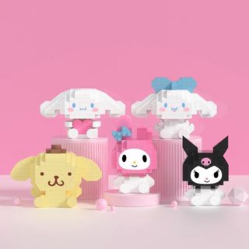 SANRIO Đồ Chơi Lắp Ráp Mô Hình Cinnamoroll Melody Dễ Thương Cho Trẻ Em Và Người Lớn