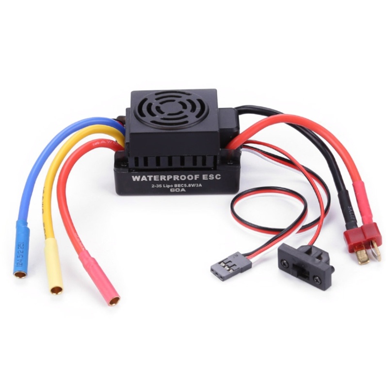 Bộ Điều Khiển Tốc Độ Động Cơ Điện Không Chổi Than 60A 80A 120A ESC Cho Xe Hơi Điều Khiển Từ Xa 1 10