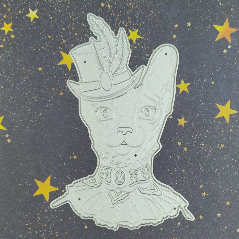 Khuôn Cắt Giấy Kim Loại Hình Mèo Siêu Nữ Tính