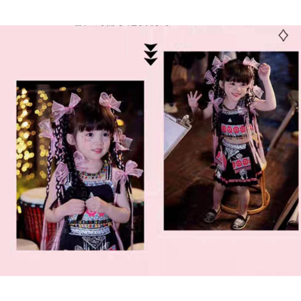 Tóc Giả Tết 3 Mix Light Phong Cách Hàn Quốc Dành Cho Bé Gái  MyBaby