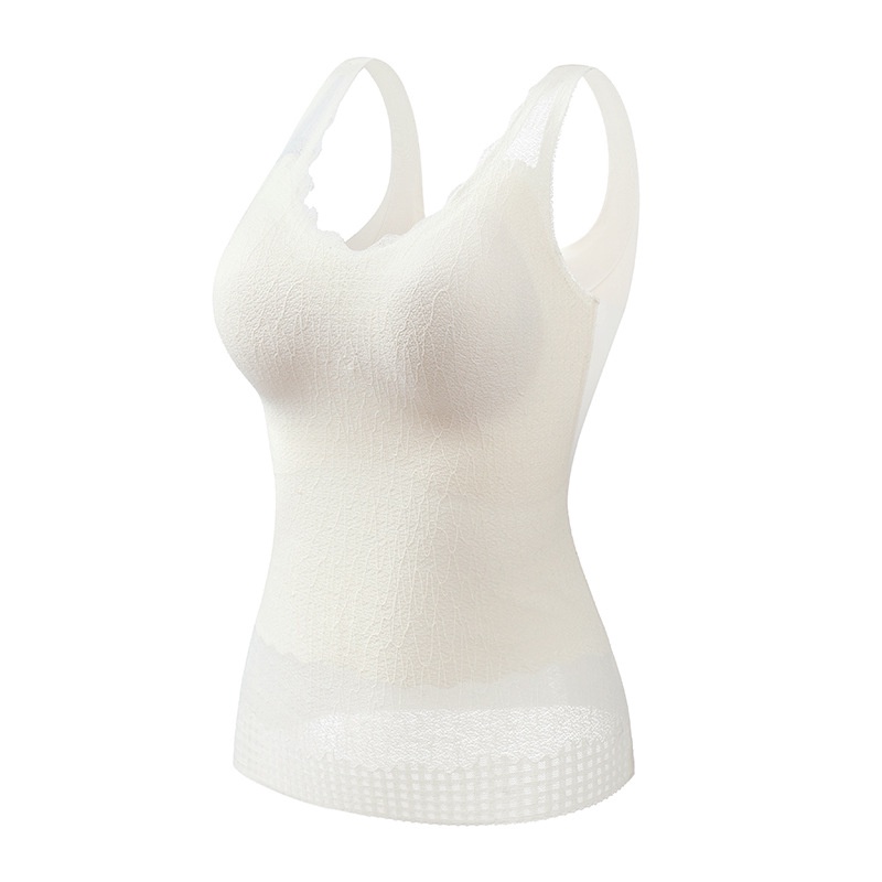Áo Lót Hai Dây Dáng Dài Phối Ren Mỏng Liền Mạch Có Đệm Ngực Cho Nữ Mặc Trong Mùa Xuân Hè