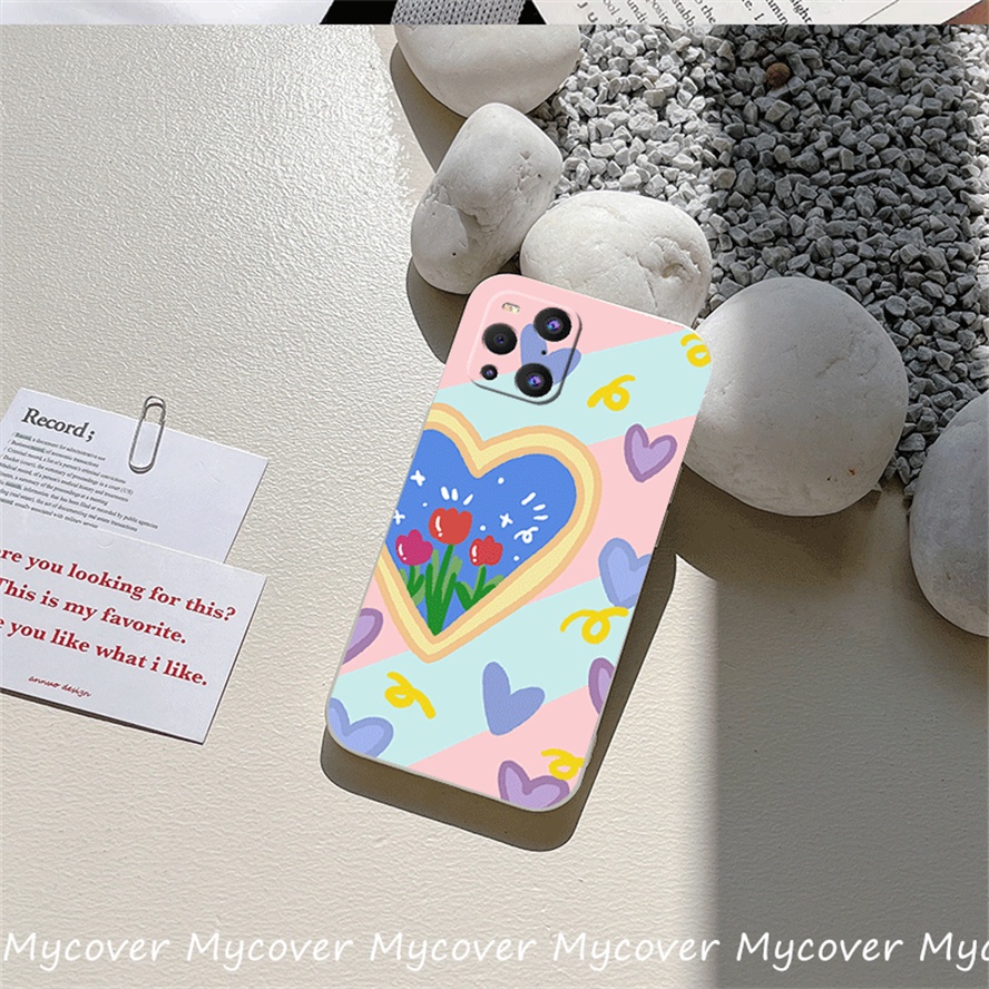 Ốp Điện Thoại Silicon Mềm Hình Trái Tim Kiểu Khung Ảnh Cho iPhone 14 13 12 11 Pro Max X XR Xs Max 6 7 8 Plus