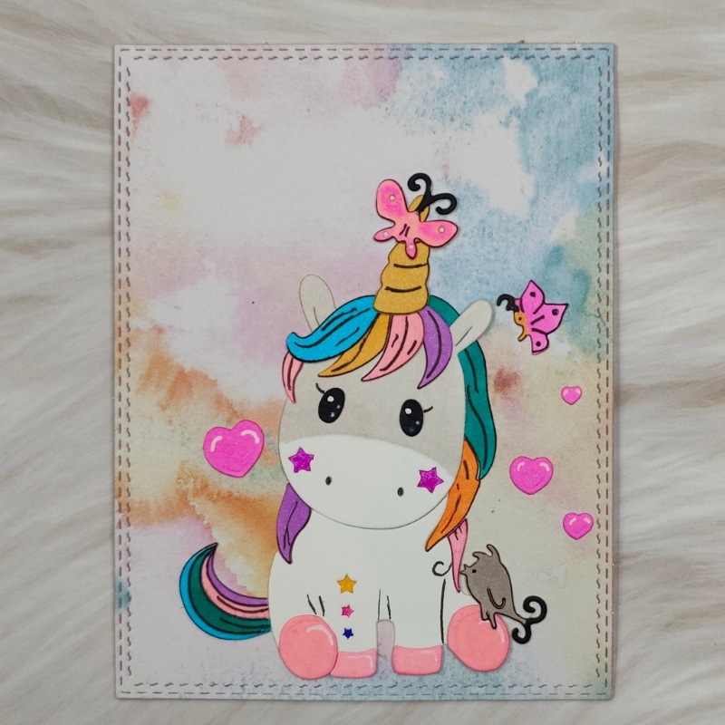 Khuôn Cắt Giấy Kim Loại Hình Ngựa Một Sừng Xinh Xắn