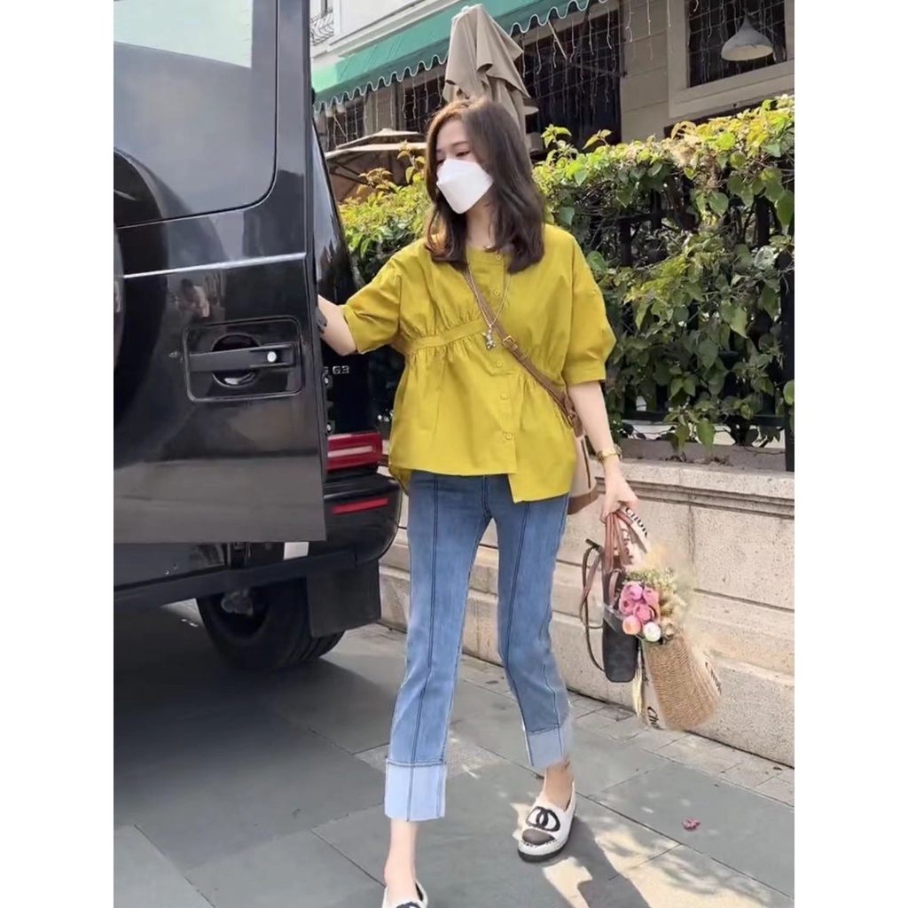 Áo Sơ Mi Chiffon Tay Phồng Thời Trang Mùa Hè 2022 Cho Nữ