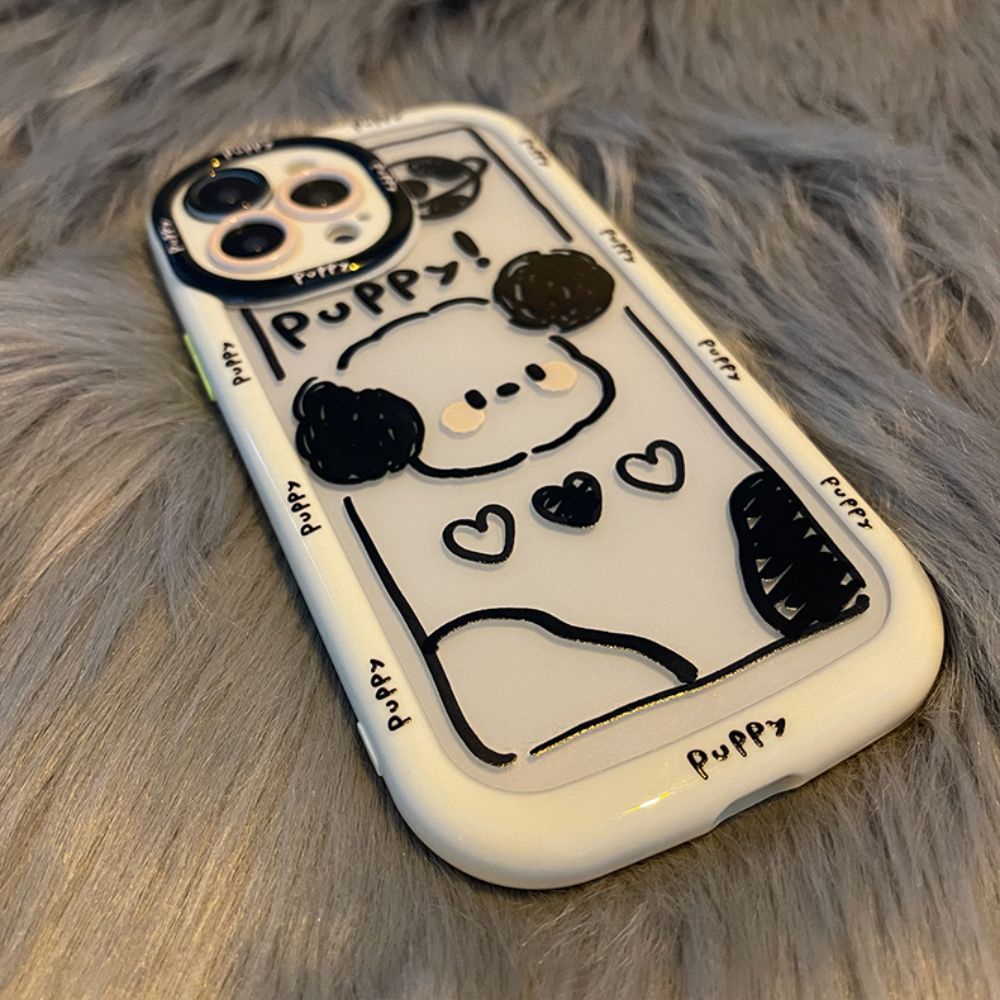 Ốp Điện Thoại TPU Mềm Trong Suốt Chống Sốc In Hình Chú Cún Cho IPhone 11 12 13 14 Pro Max