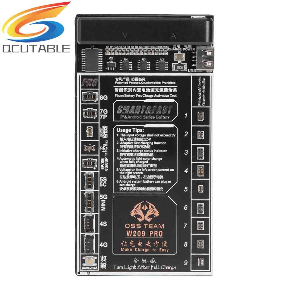 W209 Pro Battery Tester for iPhone Android Phone Quick Charging Activation